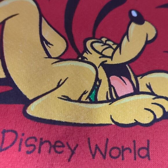Disney Pluto vintage kids red sweatshirt size youth medium - Picture 5 of 6